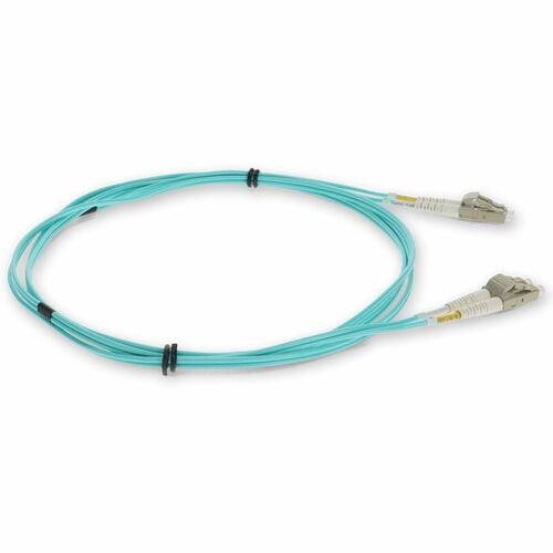 Cable de conexión de fibra multimodo optimizada para láser (LOMM) dúplex LC/LC OM3 Aqua de 5 m - 16,4