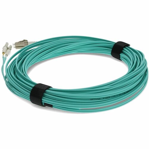 AddOn 15m Laser-Optimized Multi-Mode fiber (LOMM) Duplex LC/LC OM3 Aqua Patch Ca