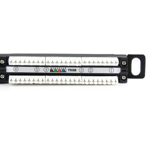 PANNEAU DE CONNEXION 24 PORTS 0,5U CAT5E RJ45 ENET MONTAGE EN RACKMOUNT PANNEAU DE CONNEXION 110
