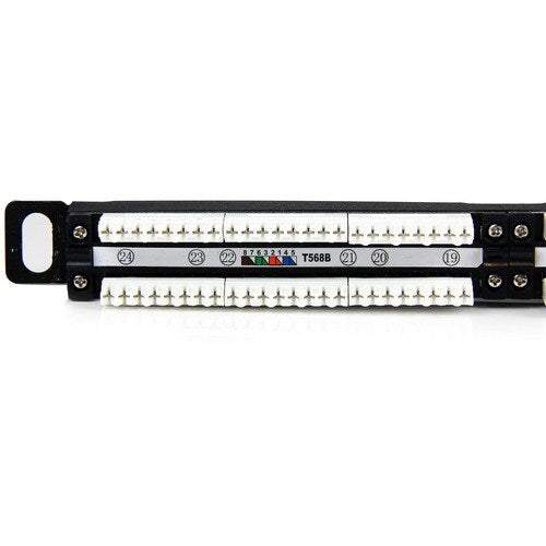 PANNEAU DE CONNEXION 24 PORTS 0,5U CAT5E RJ45 ENET MONTAGE EN RACKMOUNT PANNEAU DE CONNEXION 110