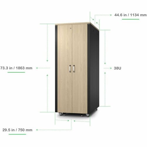 APC by Schneider Electric NetShelter Soundproof, 38U, Server Rack Encl