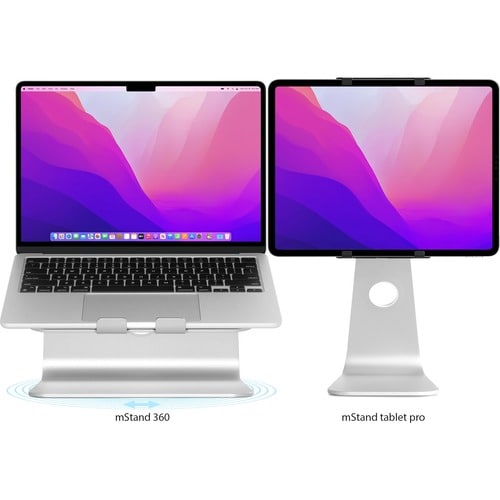 Support pour ordinateur portable Rain Design mStand360 avec base pivotante - Argent - mStand360