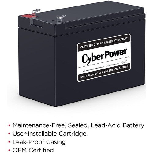Cyber Power CyberPower RB1280 UPS Replacement Battery Cartridge - 7200