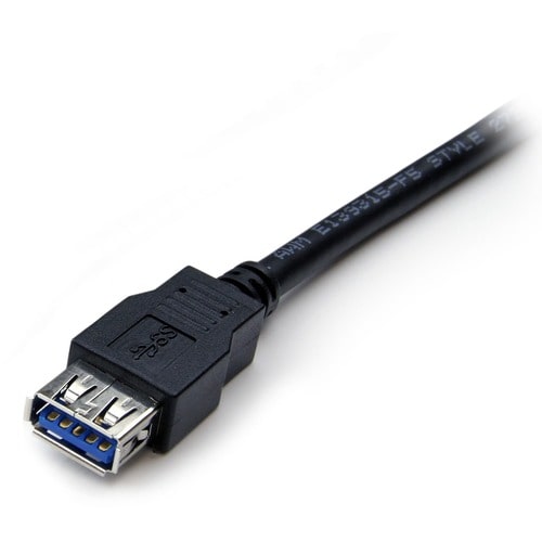 Cable de extensión USB 3.0 SuperSpeed (5 Gbps) de StarTech.com, 1,8 m, color negro, A a A - M/H