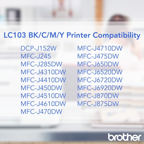Cartouche d'encre LC1033PKS 3PK pour imprimantes MFC-.J4410DW/J4510DW/J4610DW/J471