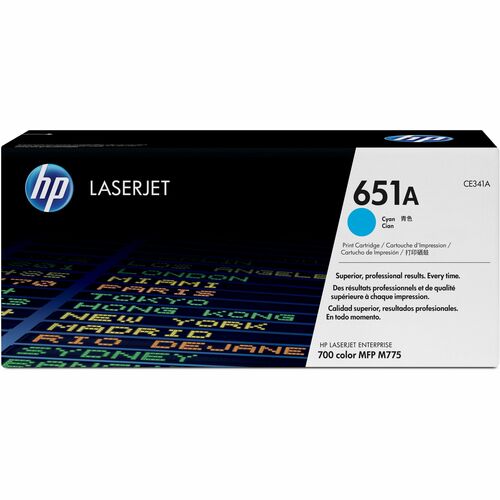 CARTOUCHE DE TONER CYAN 651A AVEC TECHNOLOGIE CLR SPHERE POUR LASERJET