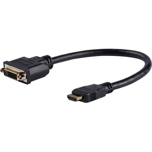 StarTech.com 8in HDMI® to DVI-D Video Cable Adapter - HDMI Male to DVI Female - Connect a