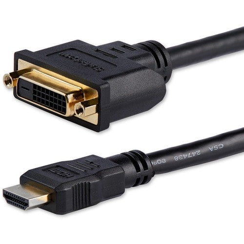 StarTech.com 8in HDMI® to DVI-D Video Cable Adapter - HDMI Male to DVI Female - Connect a