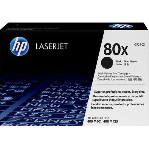 Cartucho de tóner original HP CF280X de alto rendimiento (paquete negro)