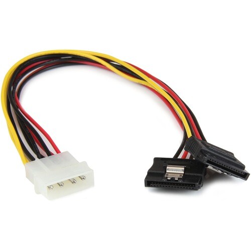 Star Tech.com 12in LP4 to 2x Latching SATA Power Y Cable Splitter Adapter