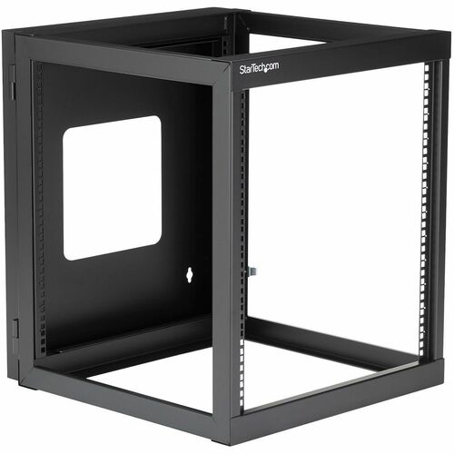 StarTech.com 4-Post 12U Hinged Wall-Mount Network Rack, 19" Open Frame
