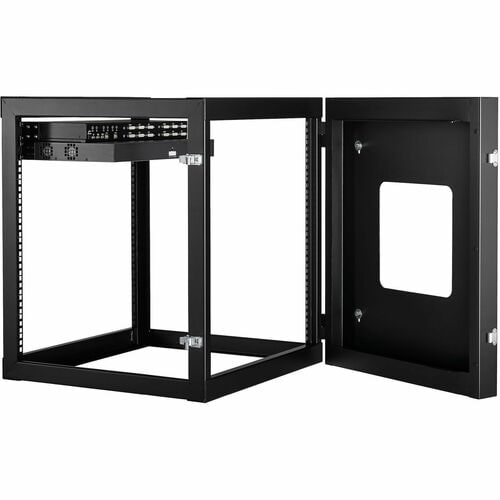 StarTech.com 4-Post 12U Hinged Wall-Mount Network Rack, 19" Open Frame