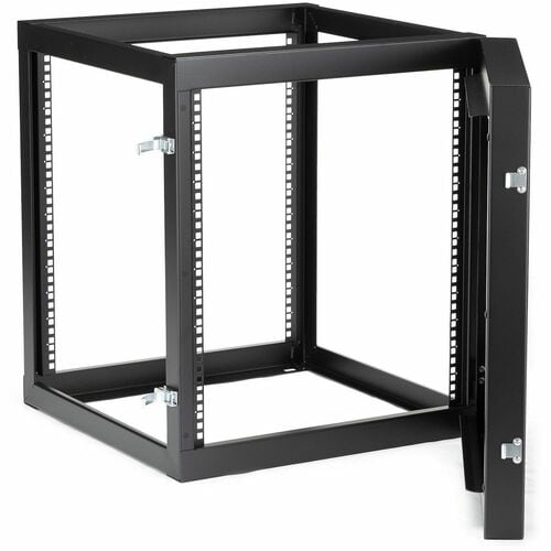 StarTech.com 4-Post 12U Hinged Wall-Mount Network Rack, 19" Open Frame