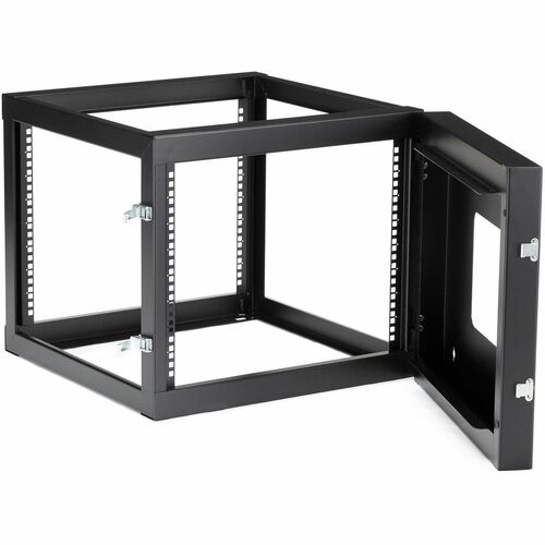 StarTech.com 4-Post 8U Hinged Wall-Mount Network Rack, 19" Open Frame