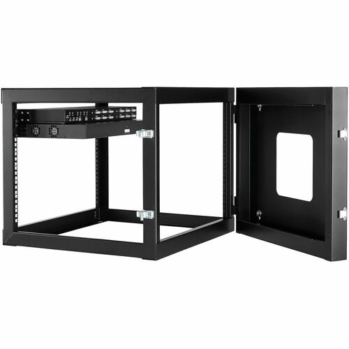 StarTech.com 4-Post 8U Hinged Wall-Mount Network Rack, 19" Open Frame