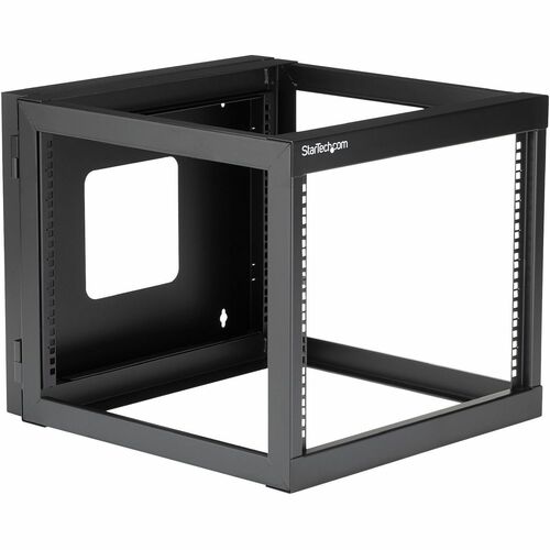 StarTech.com 4-Post 8U Hinged Wall-Mount Network Rack, 19" Open Frame