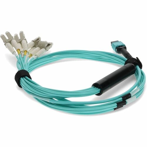 AddOn 10m MPO Female/4LC Male Duplex OM3 50/125 OFNR (Riser