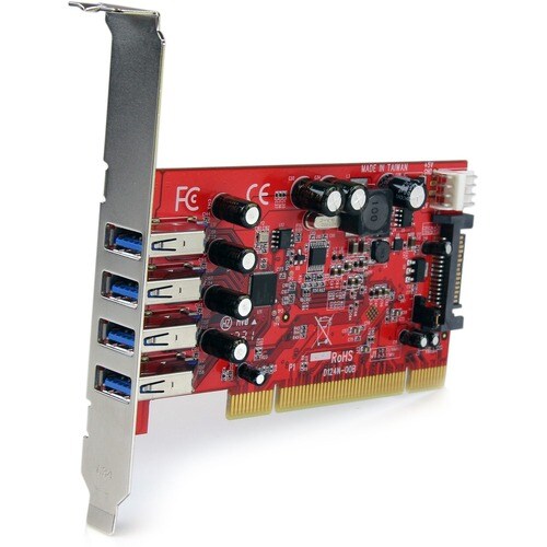 CARTE CONTRÔLEUR USB 3.0 4 PORTS PCI SUPERSPEED AVEC ALIMENTATION SATA/SP4