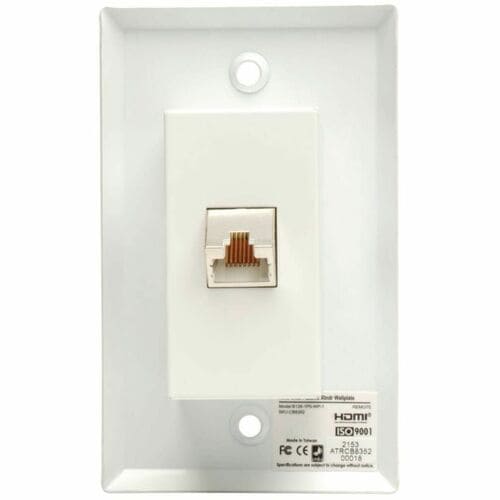Plaque murale déportée pour extension passive HDMI sur Cat5 Tripp Lite par Eaton