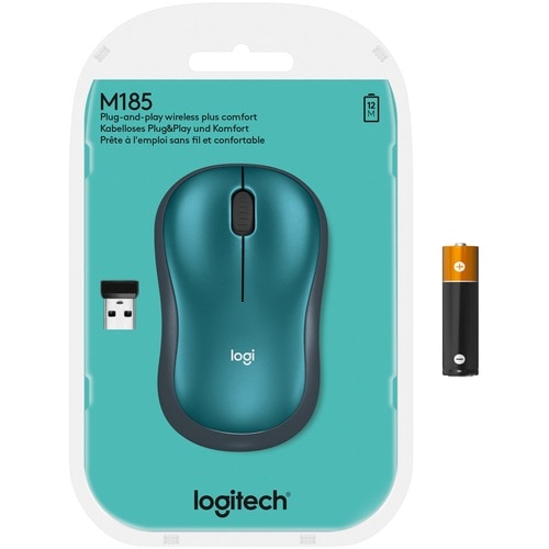 Ratón inalámbrico Logitech M185 de 2,4 GHz con minirreceptor USB (12 meses de garantía)