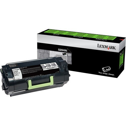 Cartouche de toner laser haute capacité Lexmark 520HN - Noir - 1 pièce