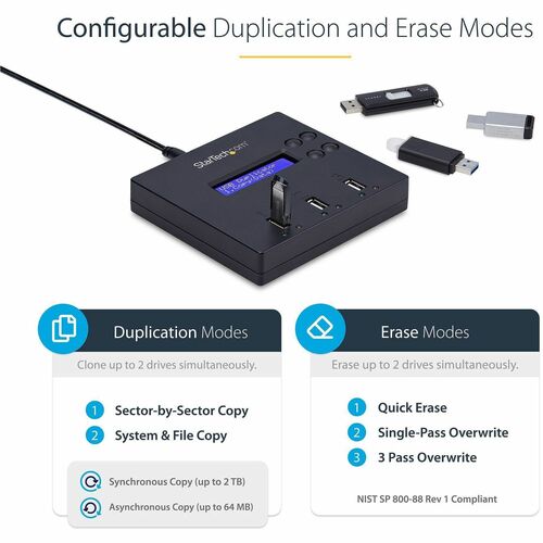StarTech.com Standalone 1 to 2 USB Thumb Drive Dup