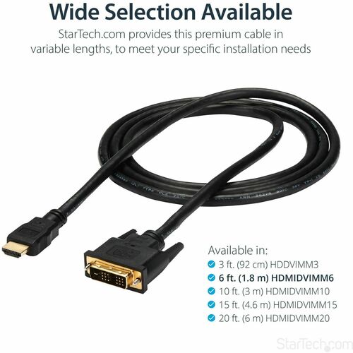 StarTech.com HDMI to DVI Cable