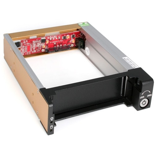 StarTech.com Aluminum Black SATA Hard Drive Drawer - Storage mobile ra