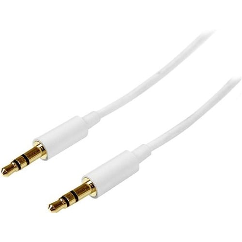Cable de audio estéreo delgado de 3,5 mm, blanco, de StarTech.com, 1 m