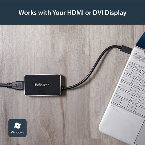 Adaptador multimonitor de tarjeta de vídeo externa USB 3.0 a HDMI con concentrador USB de 1 puerto
