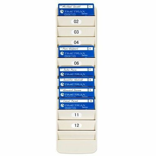 Pyramid 500-12 Porte-badges d'employé 12 poches - 12 cartes - 12 poches - Dur
