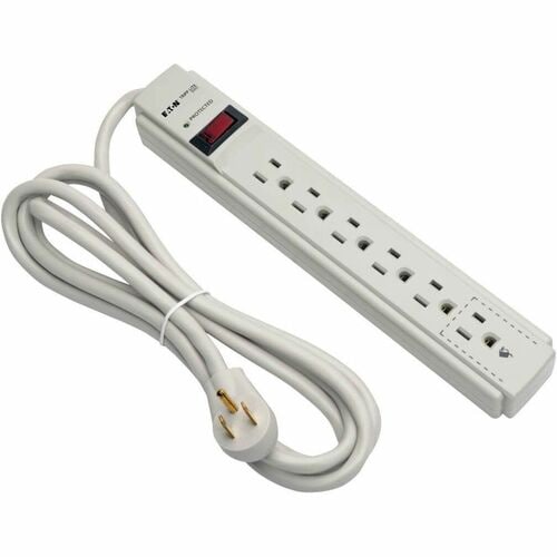 Tripp Lite by Eaton 6-Outlets, 8-Ft Cord, 990 Joule Strip, Flat Plug -