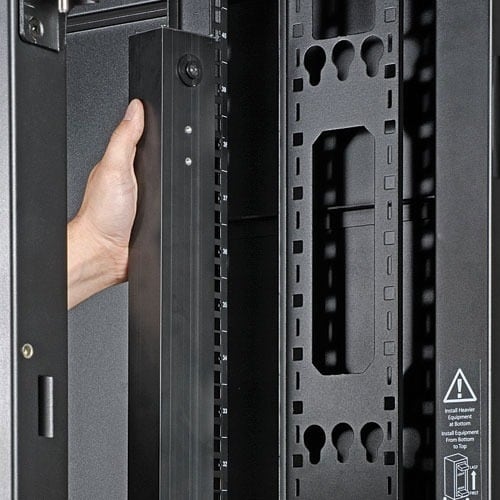 Tripp Lite by Eaton 48U Vertical Cable Management Bars - Cable Manager - Black - 48U Rack