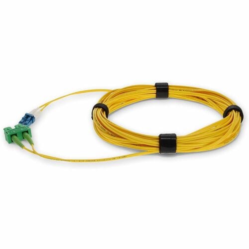 AddOn 10m SMF 9/125 Duplex (APC-SC/LC) ASC/LC OS1 Yellow OFNR (Riser Rated) Patc