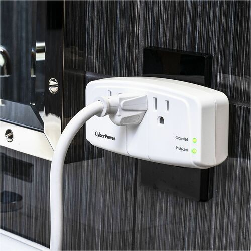 Cyber Power CyberPower CSB300W Essential 3-Outlets Surge Suppressor Wall Tap Plug