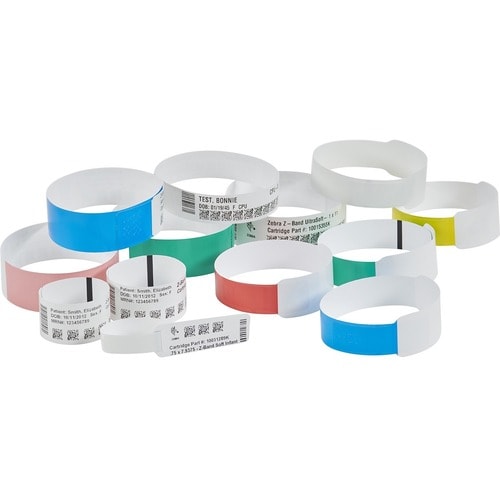 Zebra Z-Band UltraSoft Thermal Label - 3/4\" (19.05 mm) Width x 11\" (279.40 mm)