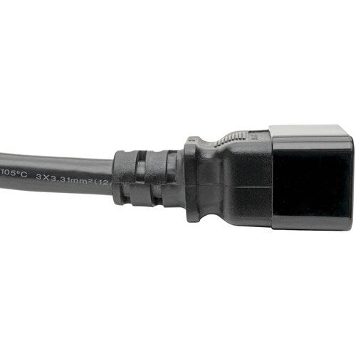 Tripp Lite 2ft Power Cord Extension Cable C19 to C20 Heavy Duty 20A 12AWG 2' 6
