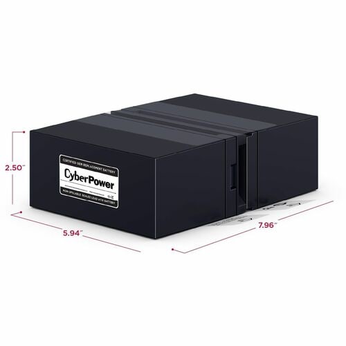 Cartucho de batería de repuesto para SAI CyberPower RB1280X2B de 12 V