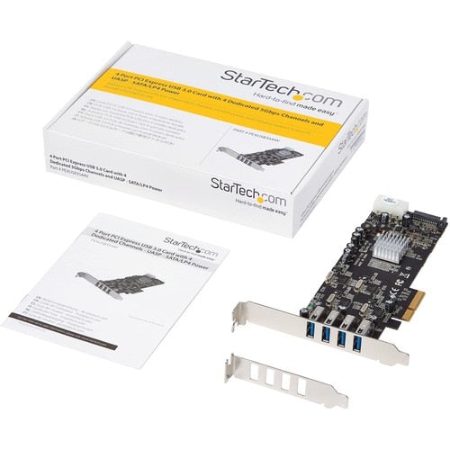 StarTech.com 4 Port PCI Express (PCIe) SuperSpeed USB 3.0 Card Adapter