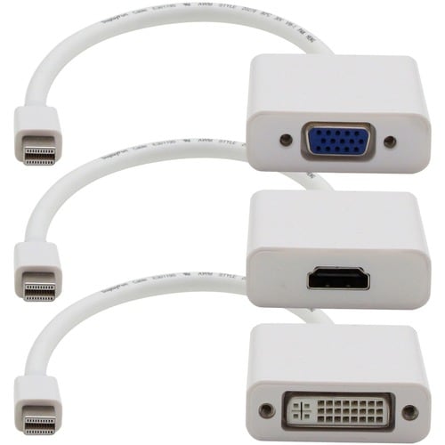 AddOn Mini-DisplayPort Adapter Bundle (VGA - White