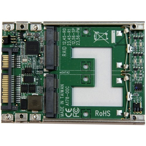 DUAL MSATA SSD RAID CONTROLLER TO 2.5IN SATA RAID ADAPTER
