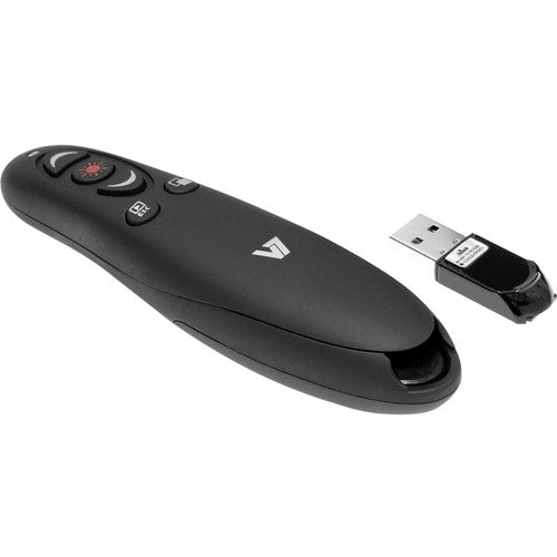 V7 Professional Wireless Presenter with Laser Pointer and microSD Card