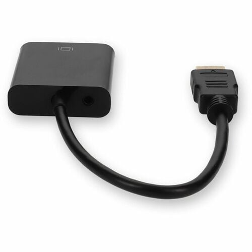 AddOn HDMI to VGA Converter with Audio White - M/F - 8\" (203.20 mm) HDMI/Mini-phone/VGA A