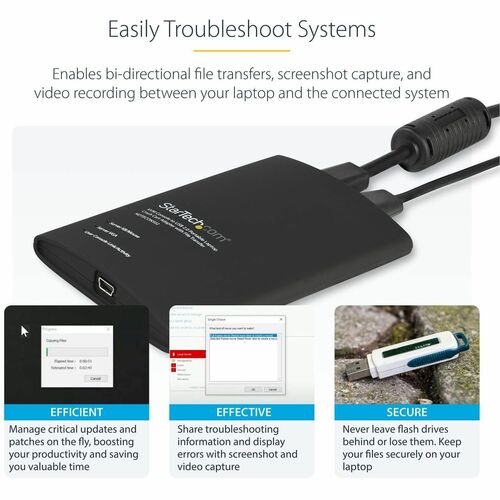 KVM CONSOLE TO LAPTOP USB 2.0 PORTABLE CRASH CART ADAPTER