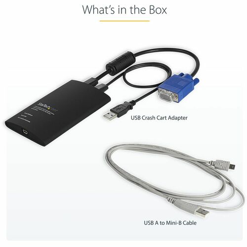 KVM CONSOLE TO LAPTOP USB 2.0 PORTABLE CRASH CART ADAPTER