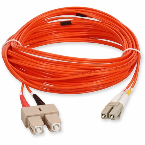 AddOn 8m Multi-Mode fiber (MMF) Duplex SC/LC OM1 Orange Patch Cable - 26.2 ft Fi