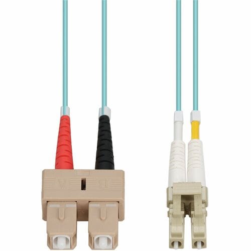 AddOn 15m Laser-Optimized Multi-Mode fiber (LOMM) Duplex SC/LC OM4 Aqua Patch Ca