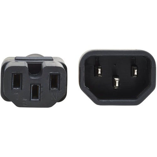 Cable de alimentación para computadora Tripp Lite de 2 pies, C14 a C15, resistente, 16 A, 14 AWG, 2 pies
