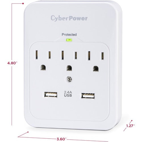 Cyber Power CyberPower CSP300WUR1 Professional 3-Outlets Surge with 60