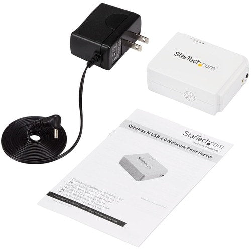Serveur d'impression réseau sans fil N 1 port USB StarTech.com avec 10/100 Mb/s